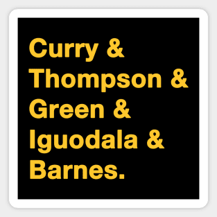 2015 Golden State Warrior Greats Yellow Magnet